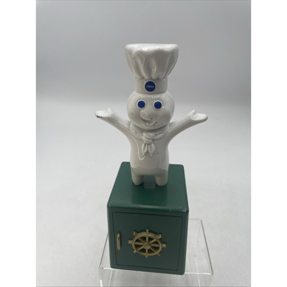 1999 Die-cast 8.5" Tall Metal Pillsbury Doughboy Giggling Bank *READ*